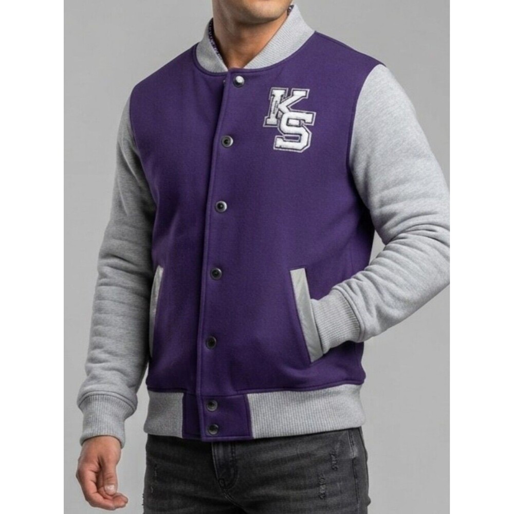 RARE K-State Kansas State Varsity Jacket Smartthreads 1=1 Purple Bomber (Medium)